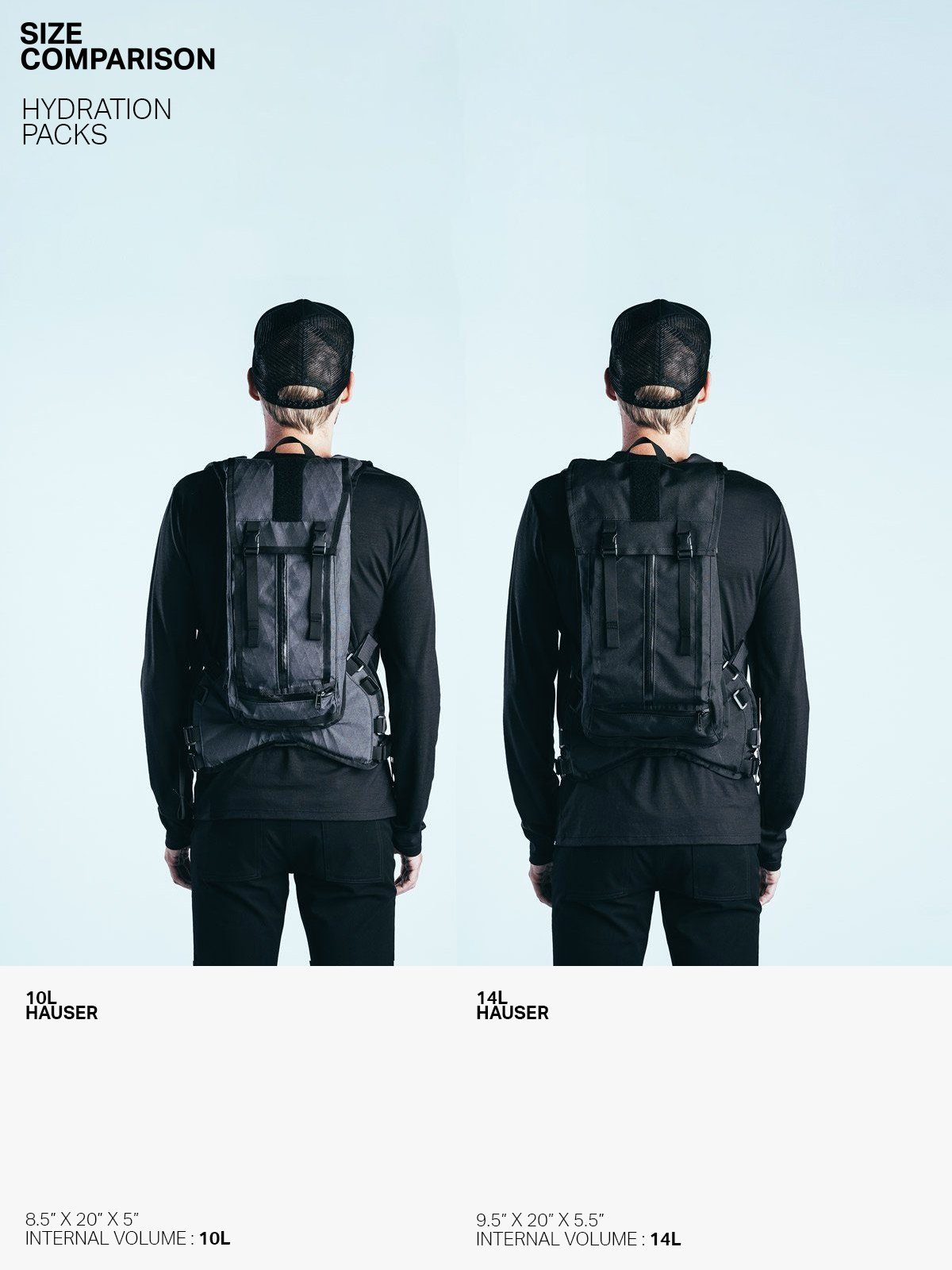 Hauser 10L by Mission Workshop - Bolsas resistentes a la intemperie y ropa técnica - San Francisco y Los Angeles - Construidas para durar - Garantizadas para siempre
